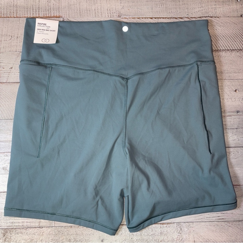 NWT! Women’s Calia Puya Green 5” Inseam Inspire High Rise Bike Short Size  XXL - Picture 10 of 15